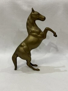 Vintage Mid Century Modern Heavy Brass Bucking Horse - READ - Picture 1 of 9