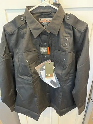 Camisa de manga larga 5.11 Tactical para mujer PDU Clase-B, 62065, grande negra nueva con etiquetas Foto 1 de 4