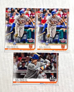 JEFF McNEIL LOT OF 3 2019 Topps Opening Day RC #133 (2) + Update ASG RC #US261! - Picture 1 of 3