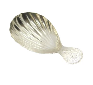George III Sterling Silver Shell Bowl Tea Caddy Spoon Antique 1794 London - Picture 1 of 4