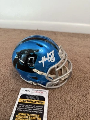 Luke Keuchly Signed Autographed Carolina Panthers Flash Mini Helmet Jsa Coa Hof? - Image 1 of 3
