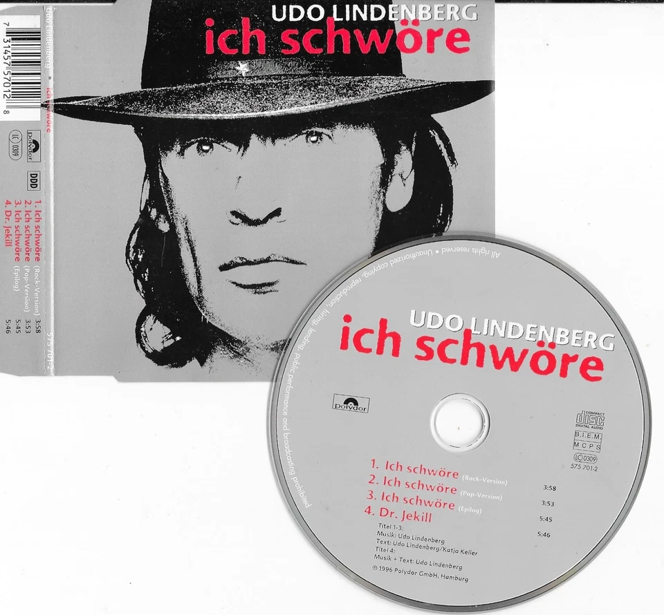 UDO LINDENBERG - ich schwöre  - CD - 4 tracks - Bild 1 von 1