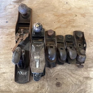 Lot Of Vintage Wood Planes (Wards Master And Stanley) - Picture 1 of 12