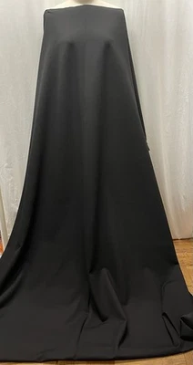 Exquisite Ponte Di Roma Double Knit 420 GSM Black Fabric 3.25 Yds Long 62" Wide - Image 1 of 4