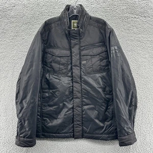 G Star Raw Jacket Mens XXL 2XL Black Military Cargo Line Rovic Overshirt Jacket - Picture 1 of 17