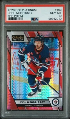 2023 O-PEE-CHEE PLATINUM JOSH MORRISSEY 163 RED PRISM PSA GEM MT 10 /199 - Image 1 of 2