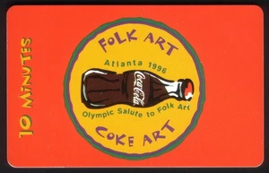 Coca-Cola Olympic Pin Trading Center & Coke Art ATT. 2er Set PROBEN Telefonkarte - Bild 1 von 3