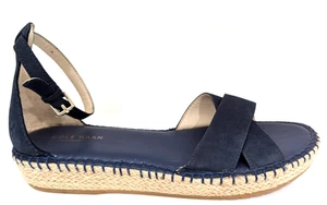 COLE HAAN Women's Cloudfeel ESPADRILLES Wedge Sandals Navy 212912 Size 8B VEUC * - Picture 1 of 11
