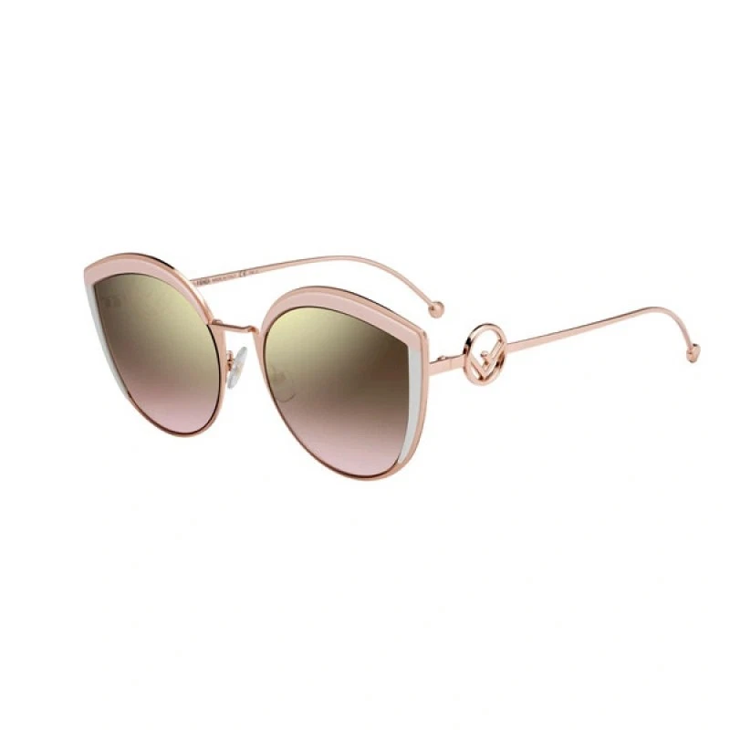Nuevas gafas de sol Fendi para mujer ojo de gato FEN_0290/S 035J/53 oro rosa/rosa marrón 58 mm Foto 1 de 1
