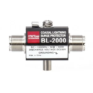 Coaxial Lightning Arrestor BL-2000 Surge Protector PL259 Female To PL259 Female - Afbeelding 1 van 6