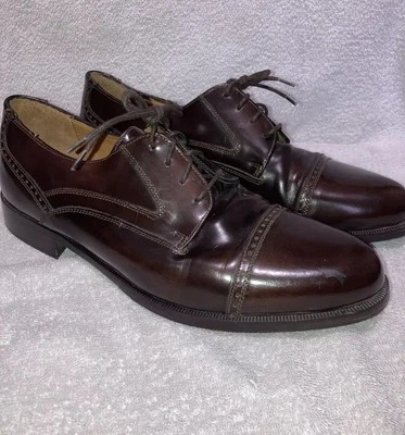 Bostonian Florentine Italy Brown Leather Cap Toe Lace Up Oxfords Shoes Sz 10 M - Image 1 of 4