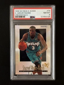 1996-97 Skybox E-X2000 Shareef Abdur-Rahim Credentials RC #/499. PSA 8 NM-MT 🔥 - Picture 1 of 3