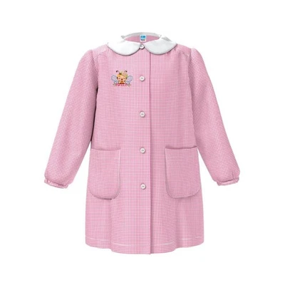 Grembiule asilo da bambina Siggi apina rosa - Immagine 1 di 4