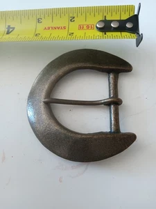 Vintage schwere Messing Gürtelschnalle primitiv/rustikal - Bild 1 von 6