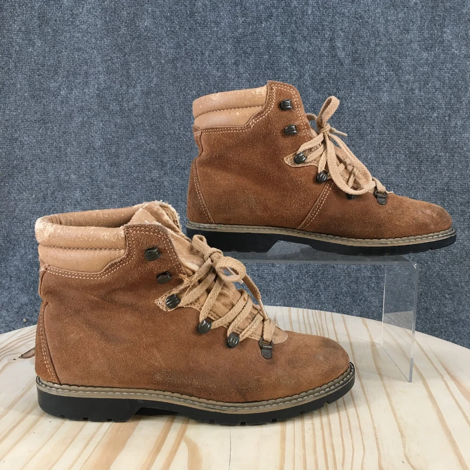 Botas Cougar Rangers para mujer 8M botín al tobillo cuero marrón con cordones informales cómodas Foto 1 de 4