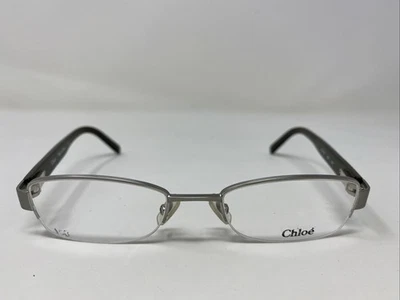 Marco de gafas Chloé France CL 1103 C03 49-19-135 plateado brillante medio borde SX25 Foto 1 de 4