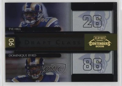 2006 Playoff Contenders Draft Class Gold /250 Tye Hill Dominique Byrd Rookie RC - Image 1 of 2