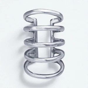 Sterling Silver Five-Row Ear Cuff Earrings Ear Huggies Ear Wrap Conch Earrings - Picture 1 of 3
