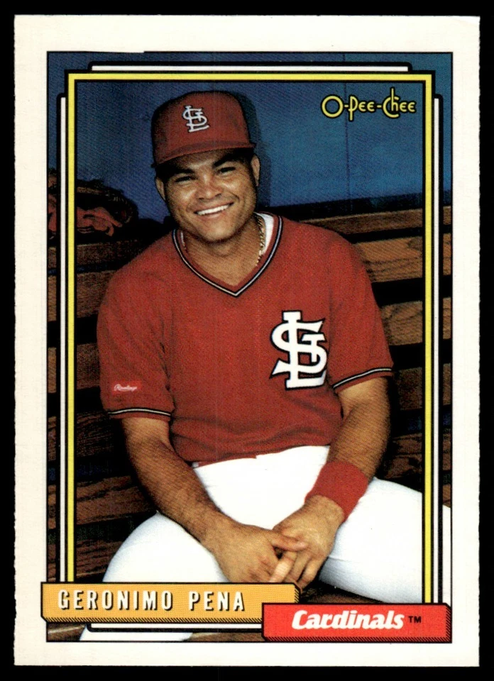 1992 O-Pee-Chee Geronimo Pena St. Louis Cardinals #166 - Image 1 of 2