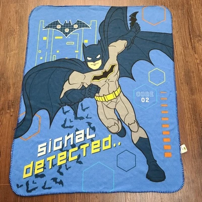Marvel Batman Fleece Throw Blanket 38" x 48" Signal Detected" - Image 1 of 4