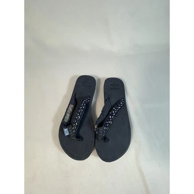Zapatos Toms Para Mujer Talla 6 Azul Trenzado Chanclas Sandalias Informales Sin Cordones en Playa Foto 1 de 4