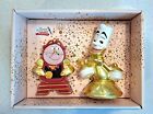 NEW Disney Beauty & the Beast Cogsworth & Lumiere Salt And Pepper Shakers Set