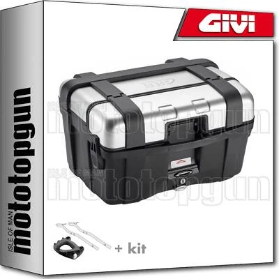 GIVI CASE TREKKER BLACK LINE TRK46N + HOLDER HONDA CBF 600 N 2010 10 2011 11 - Image 1 of 4