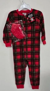 Mad Dog Concepts Kids Fleece Blanket Sleeper Pajamas with Red Fuzzy Socks 2T - Picture 1 of 4