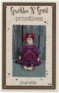 2003 Sparkles 'N' Spirit PV18 Scarlette Primitives Doll sewing pattern uncut - Picture 1 of 3