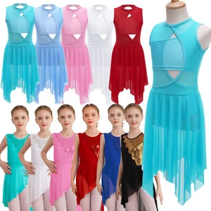 Kid Girls Ballet Leotard Jazz Latin Lyrical Contemporary Dance Costume Dancewear - Picture 1 of 123