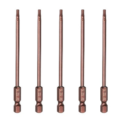 5pcs 2.5mm Metric Hex Head Wrench Drill Bit 4" Length Magnetic Screwdriver Bits - Image 1 of 4