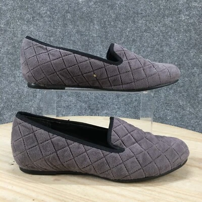 Munro American Shoes Mujer 8.5W Jerrie Acolchado Sin Cordones Mocasín Plano Tela Gris Foto 1 de 4