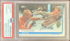 Dustin Poirier auto signed Topps Chrome card #58 2019 UFC PSA Encapsulated