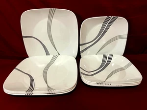 Corelle Urban Arc Set Of 5 Each Square Dinner 10 1/2" & Luncheon 9" Plates - Picture 1 of 2