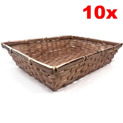 10x Wicker Basket Hamper Bamboo Gift Basket Box Christmas Display Storage Basket - Image 1 of 4