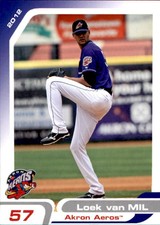 2012 Akron Aeros Grandstand #31 Loek van Oss Netherlands Baseball Card