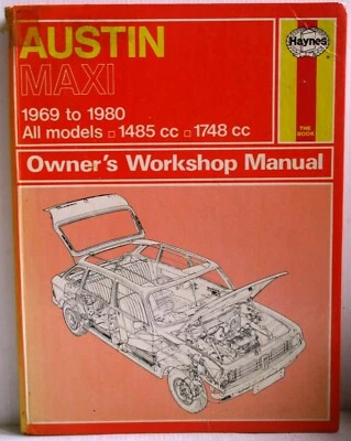 Haynes - Austin Maxi 1969 A 1980 Tutti Modelli Proprietari Manuale Officina - - Immagine 1 di 4