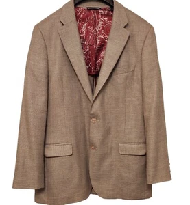 Mens Nautica Suit Jacket Blazer Beach Sand Tan 2 Button 42L Single Breasted   - Picture 1 of 15