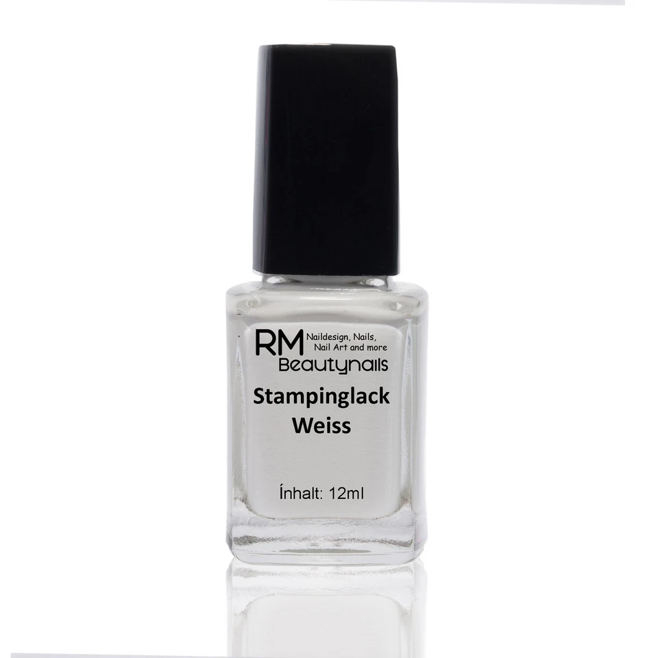 12ml Stamping Lack Weiss Weiß Stempellack Nagellack Nail Art Stampinglack - Bild 1 von 1