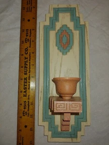 VTG 1995 Burwood Products Wall Hanging Candleholder Decor Southwest Theme #3325 - Picture 1 of 8