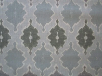 Cuna estampado bohemio bloque mano verde y gris. Tela Tyler gráfica Túnez 3,94 yardas Foto 1 de 4