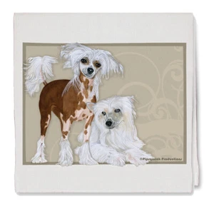 Chinese Crested Decorative Cotton Kitchen Dish Towel, Pet Gift - Picture 1 of 1