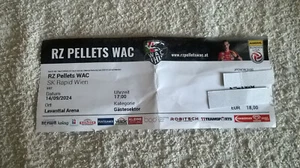 Ticket WAC Rapid 2024 Fußball Match Karte Wien Bundesliga Wolfsberg Kärnten TOP - Bild 1 von 1