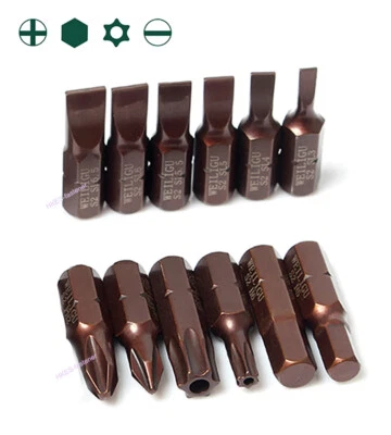 1/4"(6.35mm) Hex Shank 25mm Short Screwdriver Bit Magnetic Mini Tools S2 Steel - Image 1 of 4