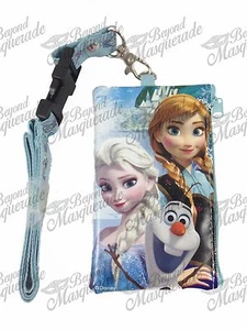 Disney Frozen Key Chain Lanyard ID Holder Detachable Coin Purse Anna Elsa - Picture 1 of 7
