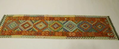 Super Kelim Kilim Afghan Orientteppiche ( 295 x 77 cm) Handgewebt Top - Bild 1 von 3