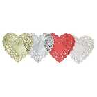 School Smart Paper Die-Cut Heart Lace Doily, 6 Inches, Assorted Color, Pack of 1