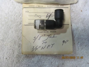 3/8"NPT X 3/8" OD Tube Swivel Elbow , Pk. of 2 , Push Lock - Picture 1 of 3