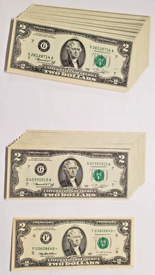 1976 10-Consecutive & 1976 18-Consecutive, 1995 Star Note $2 Federal Reserve - Image 1 of 4