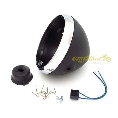 Schale Äußere Scheinwerfer Bullet Ø 7Ø (180mm) Anschluss Seite Caferace Custom - Bild 1 von 3